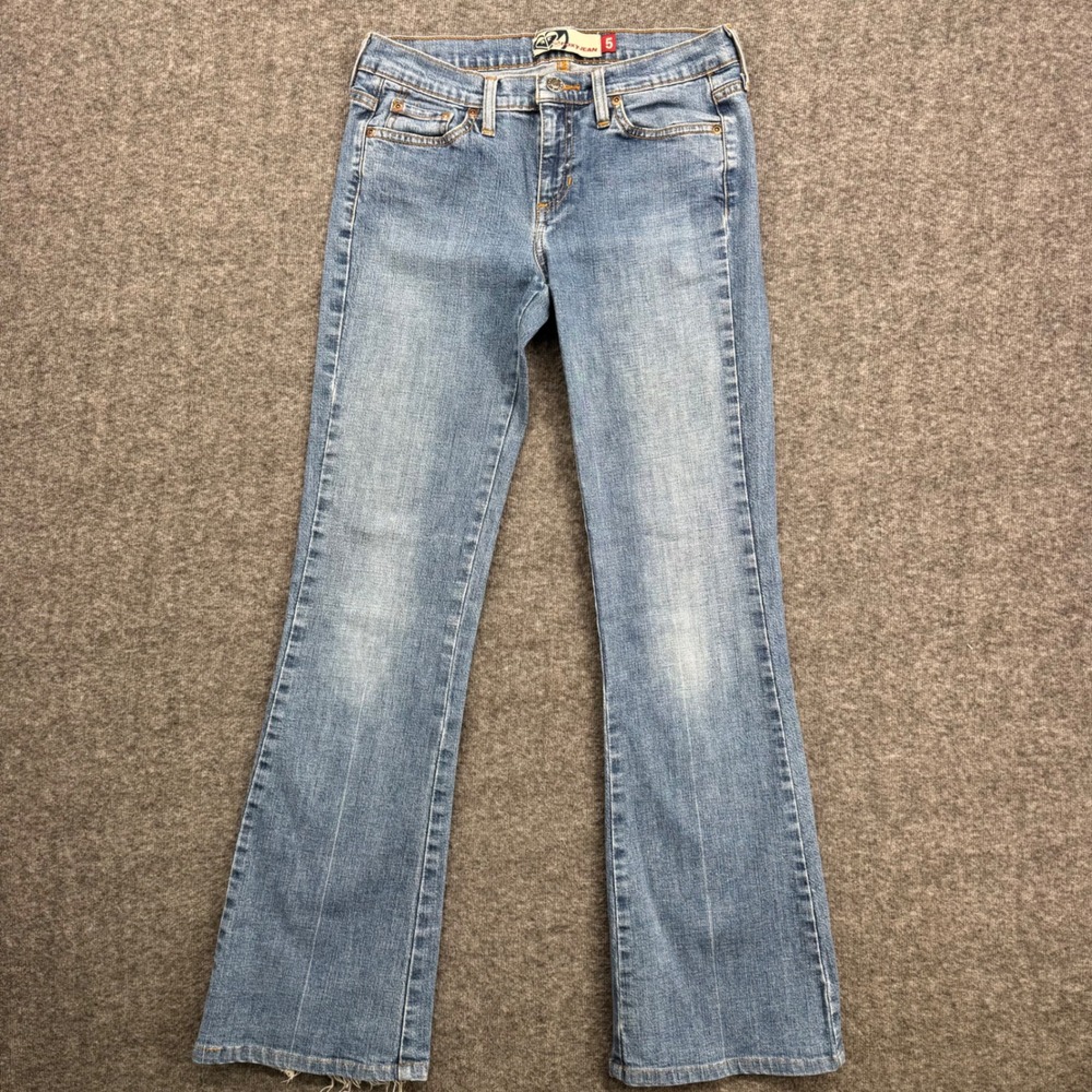 Roxy Jean Womens Size 5 Blue Medium Wash Low Rise Flare Denim Jeans Y2K Boho